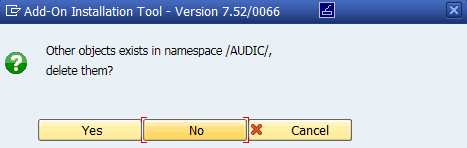 Confirming the deletion of other objects